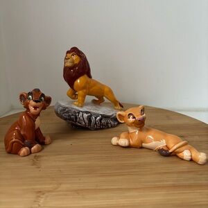 Lion King Disney Ceramic Collectibles Set Mufasa Kovu Kiara